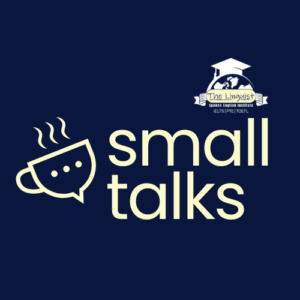 blue orange minimalist simple coffee talks logo